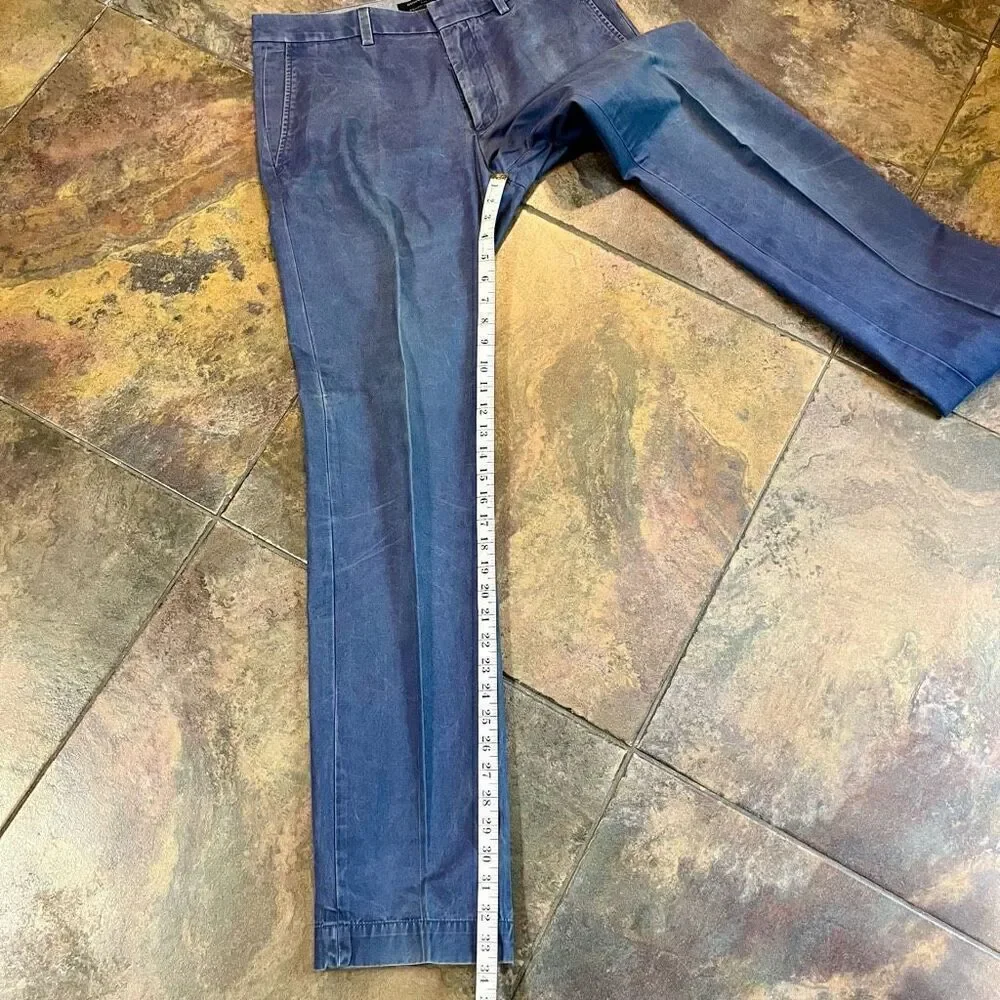 Banana Republic Straight Fit Emerson Navy Ship Blue Pants 32/34